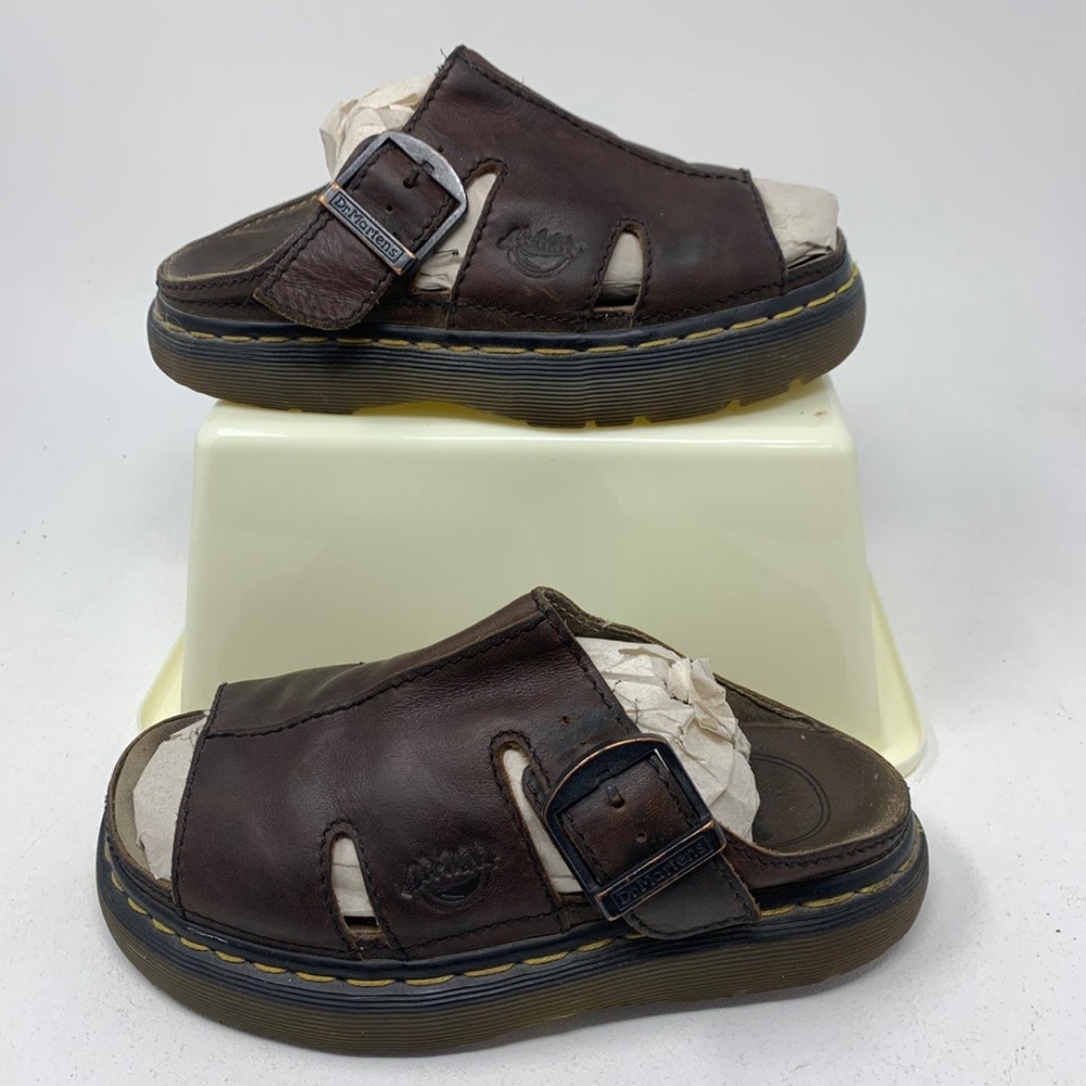 Vintage 90s Dr. Martens Brown FisherMan Sandal Platform England Rare